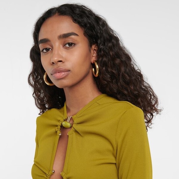 CHRISTOPHER ESBER REVERSED MAGNUM HOOPS, GOLD - Picture 6 of 12